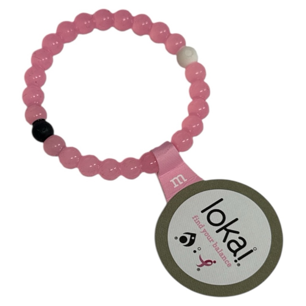 Brand new LOKAI bracelet pink Breast Cancer Awareness Medium M NWT